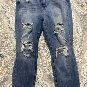 Distressed judy blue jeans